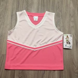 Bright pink cheer top